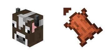 Pack de curseurs Minecraft: Cow and Leather