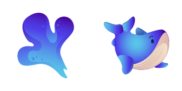 Whale cute cursor