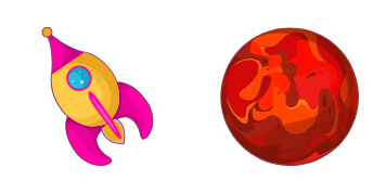 Pack de curseurs Mars Planet