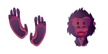 Happy Gorilla cute cursor