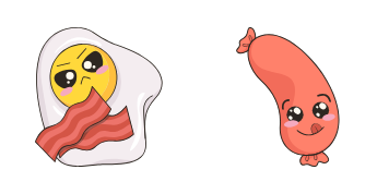 Kawaii: Fried Egg with Bacon cute cursor