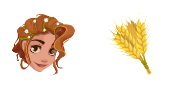 Goddess Ceres cute cursor