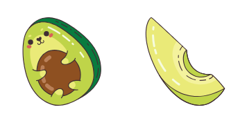 Kawaii Cute Avocado Cursor Pack