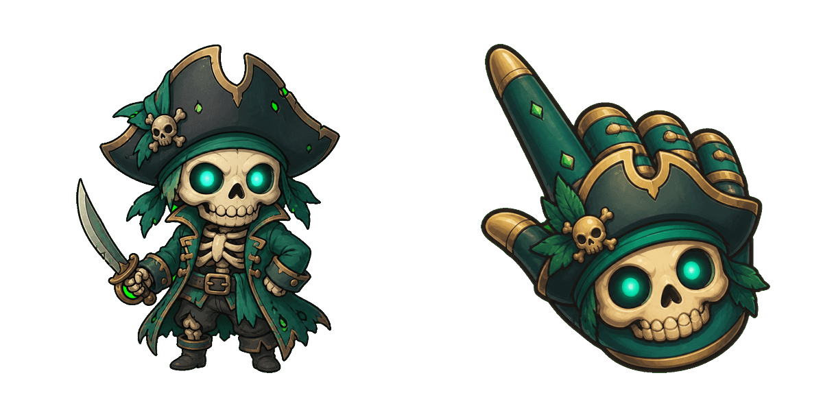 Pack de cursores Sea of Thieves Skeleton Captain