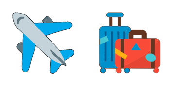 Pack de curseurs Airplane and suitcases