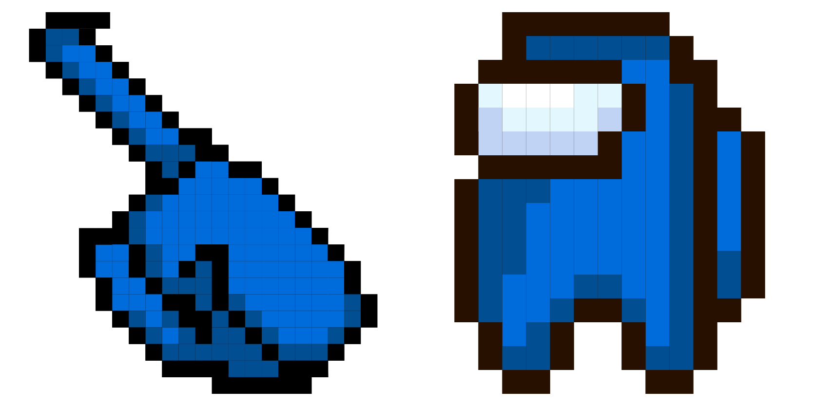 Blue Character Pixel cute cursor