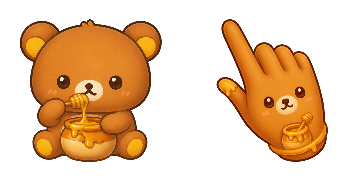 Pakiet kursorów San-X Rilakkuma and Honey Pot
