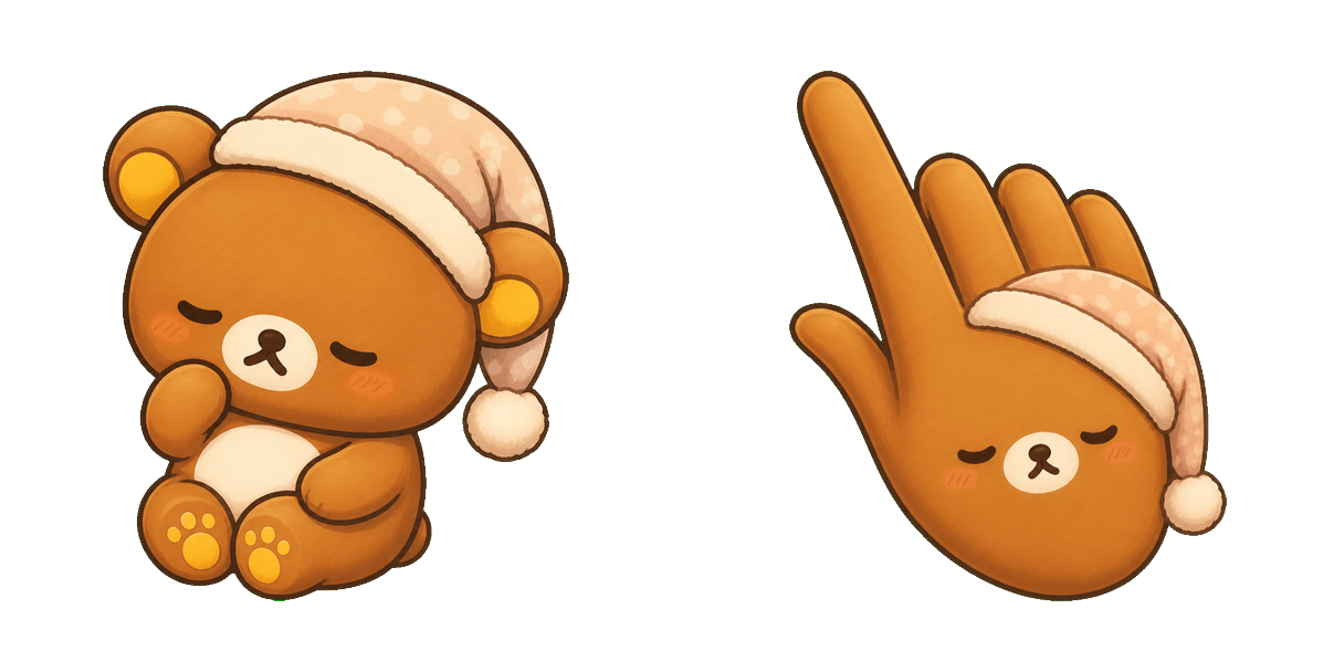 Pakiet kursorów San-X Rilakkuma Sleeping Cap