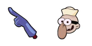 Barnacle Boy Blue Glove cute cursor