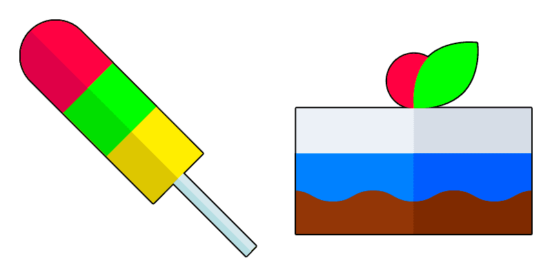 Ice cream and cake cute cursor