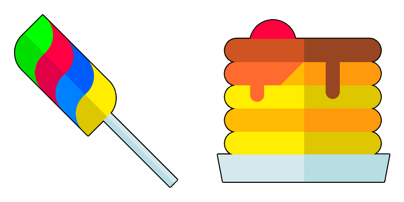 Lollipop and crepes cute cursor