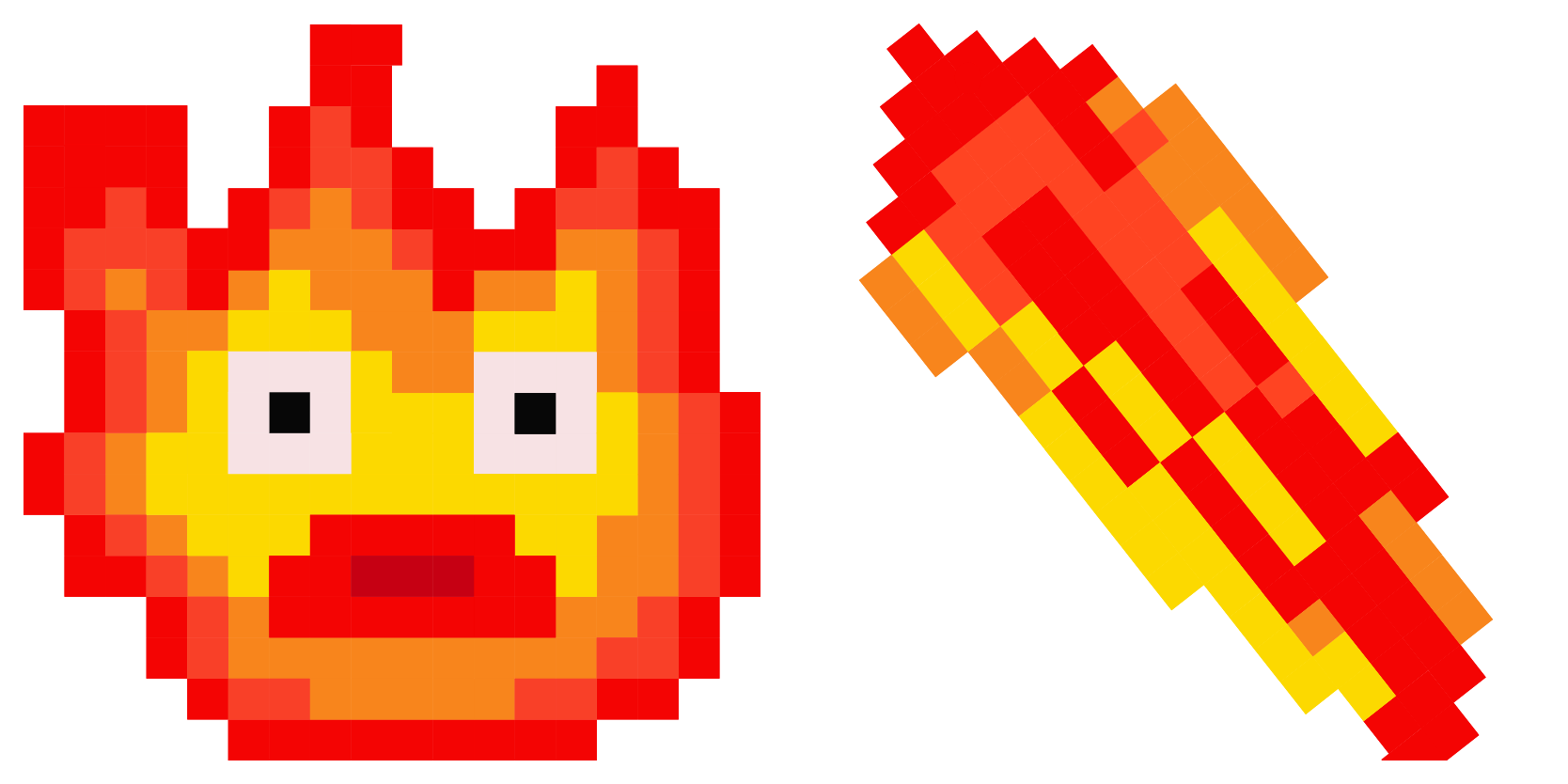 Calcifer Pixel cute cursor