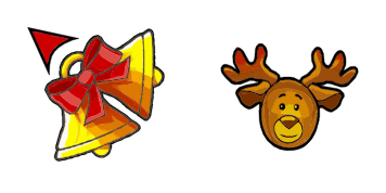 Pack de curseurs Christmas bells and deer