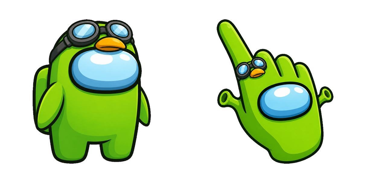 Among Us Club Penguin Rookie Character cursor pack