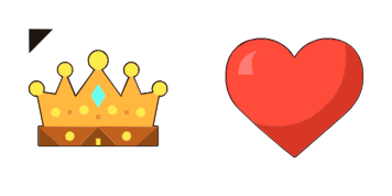 Pack de curseurs Crown and Heart