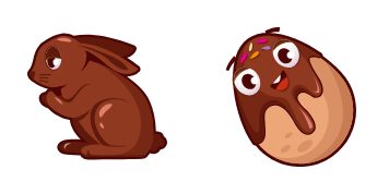 Easter Chocolate Bunny cute cursor