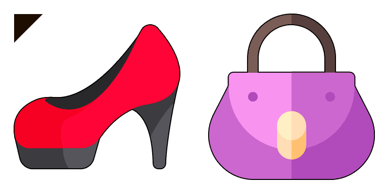 Shoes and handbag cute cursor