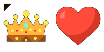 Pack de curseurs Crown and Heart