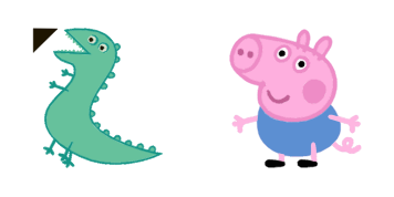 George and the dinosaur cute cursor