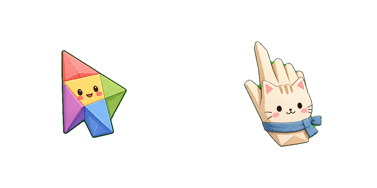 حزمة المؤشرات المخصصة Origami Chiikawa Usagi and Hachiware