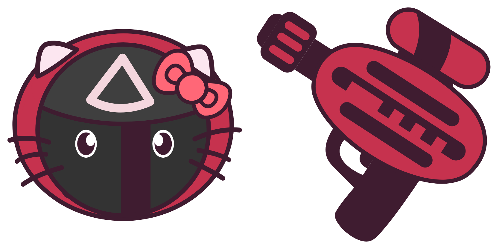 Hello Kitty Squid Game Soldier cute cursor