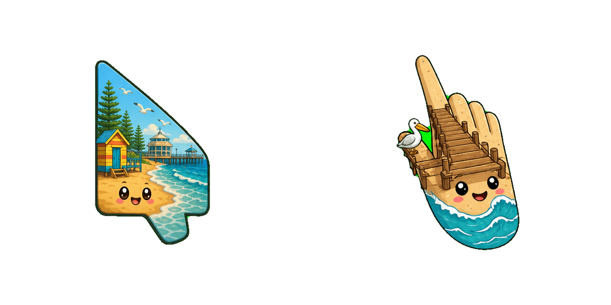 Australia Glenelg Beach cursor pack