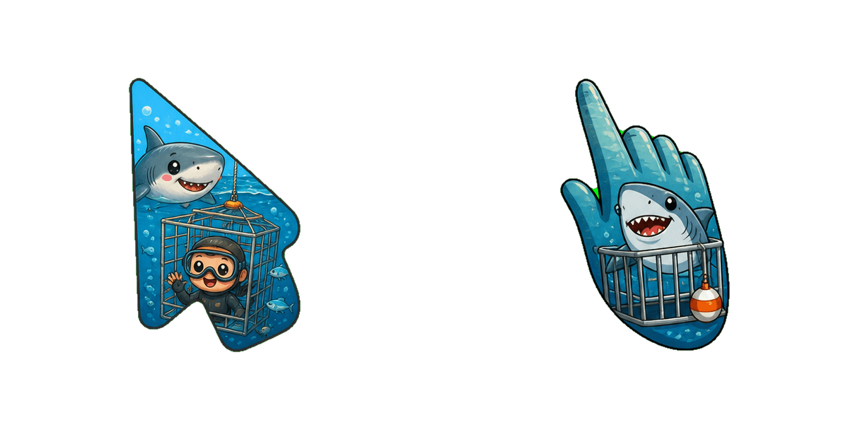 Australia Port Lincoln Shark Cage cursor pack