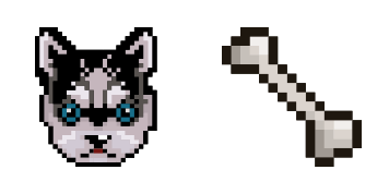 Pack de curseurs Husky Pixel