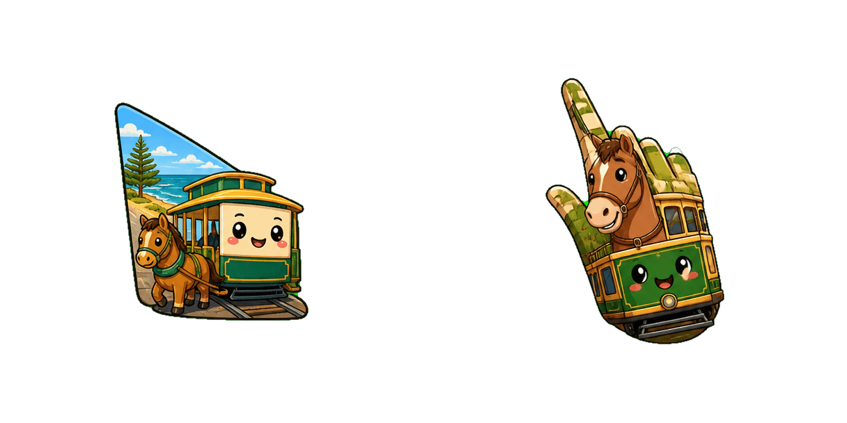 Australia Victor Harbor Horse Tram cursor pack