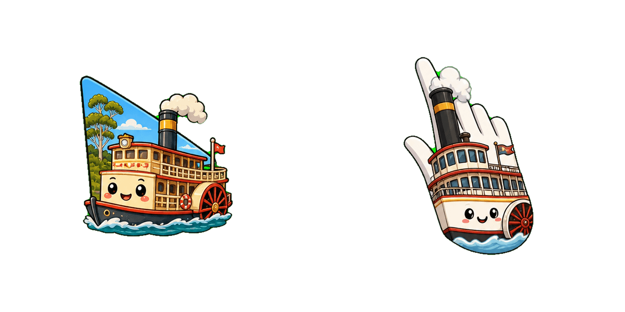 Australia Murray River Paddle Steamer cursor pack