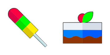 Ice cream and cake cute cursor
