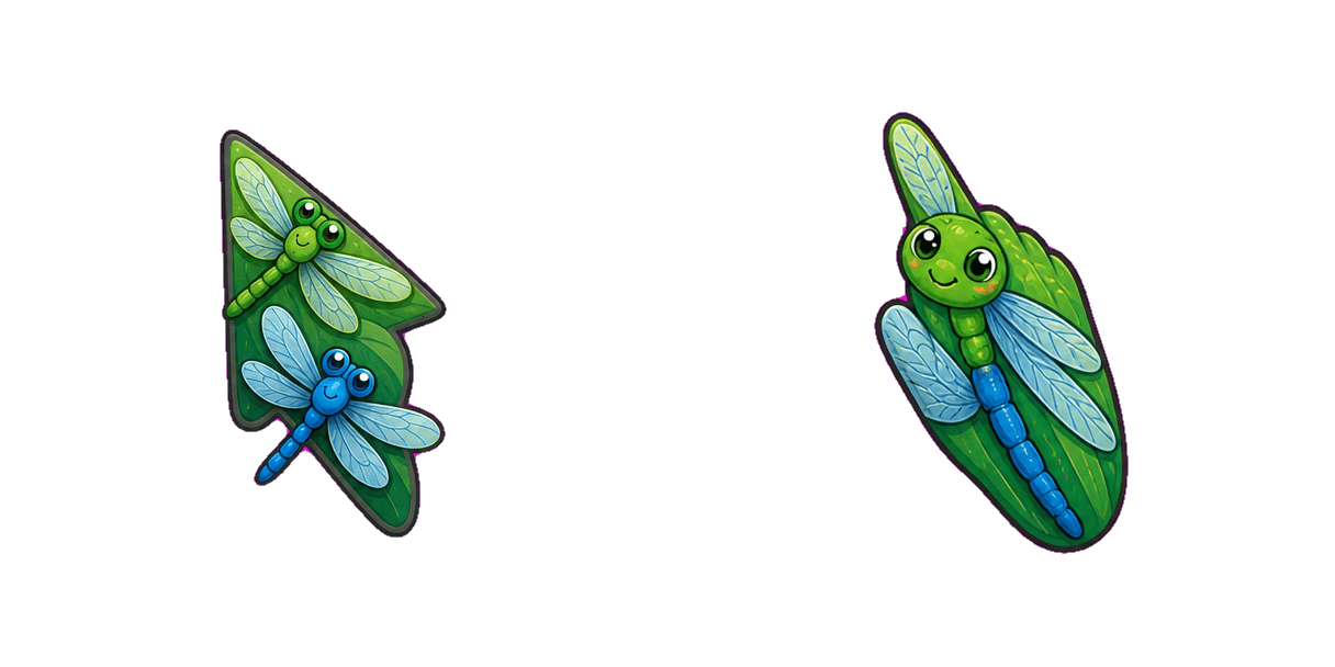 Green and Blue Dragonflies cursor pack