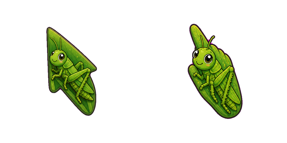 Green Grasshopper cursor pack