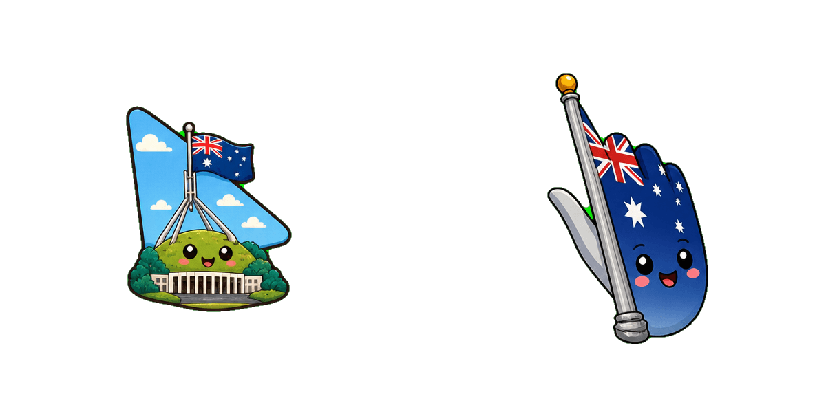 Australia Capital Hill Flagpole Cursor-Paket