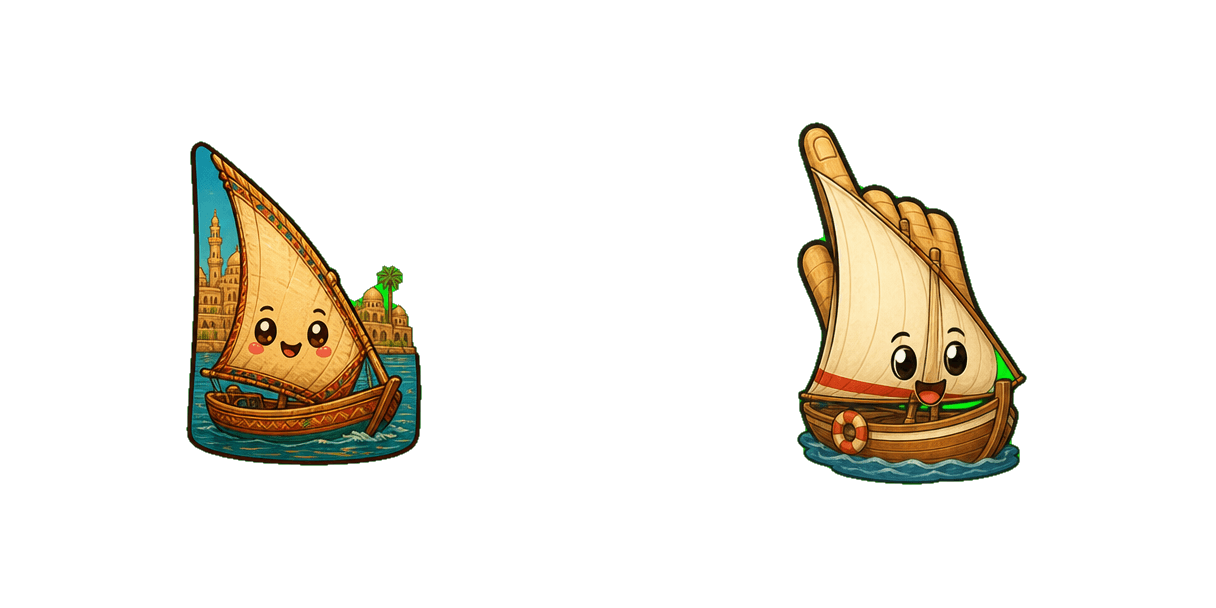 حزمة المؤشرات المخصصة Cairo Felucca Boat