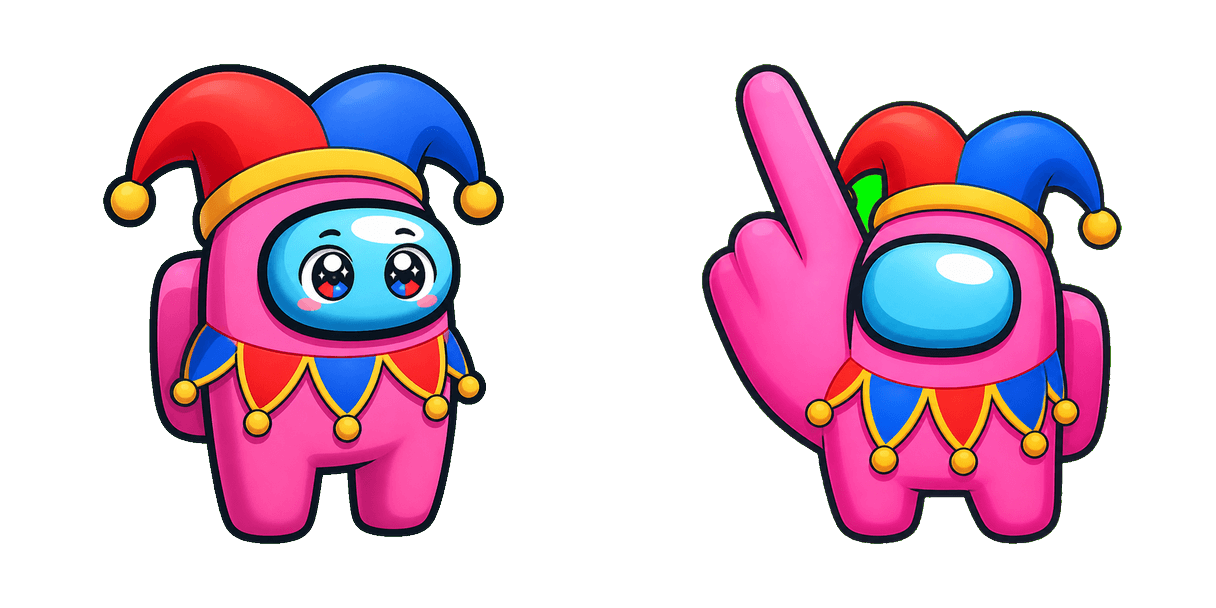 Among Us The Amazing Digital Circus Pomni Pink Character cursor pack