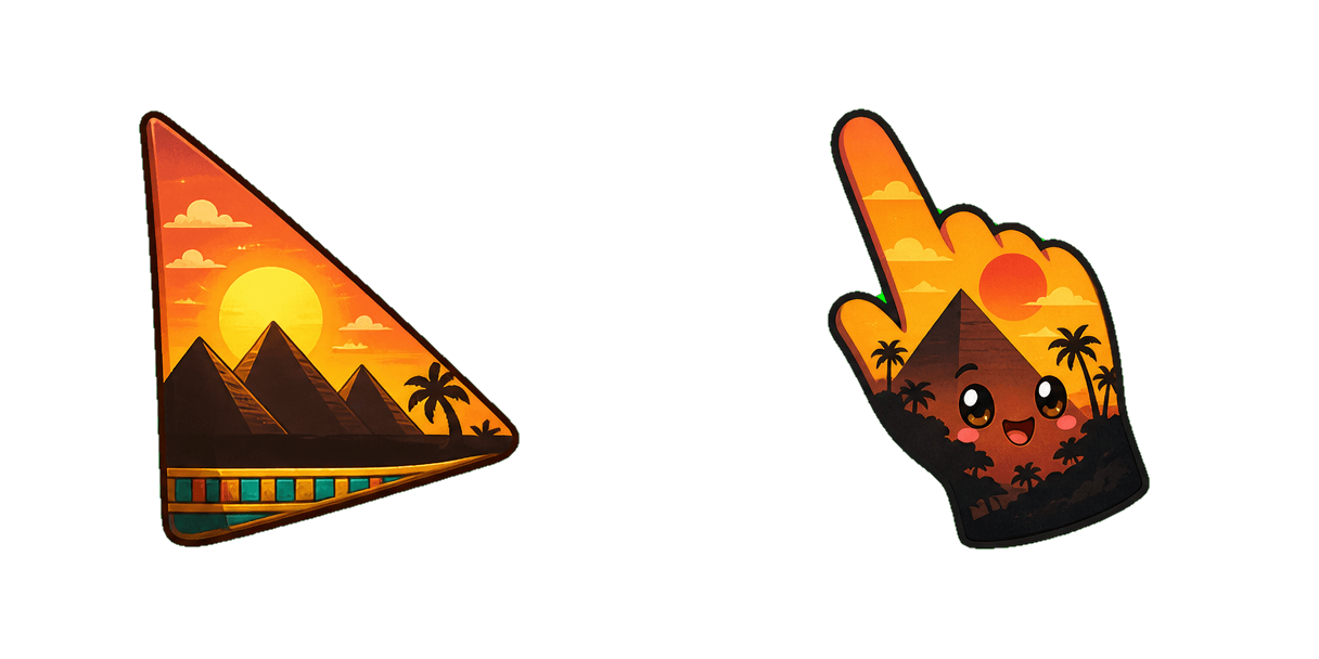 Pyramid Silhouette Cursor-Paket