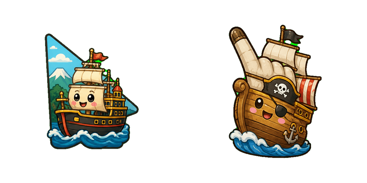 Lake Ashi Pirate Ship Cursor-Paket