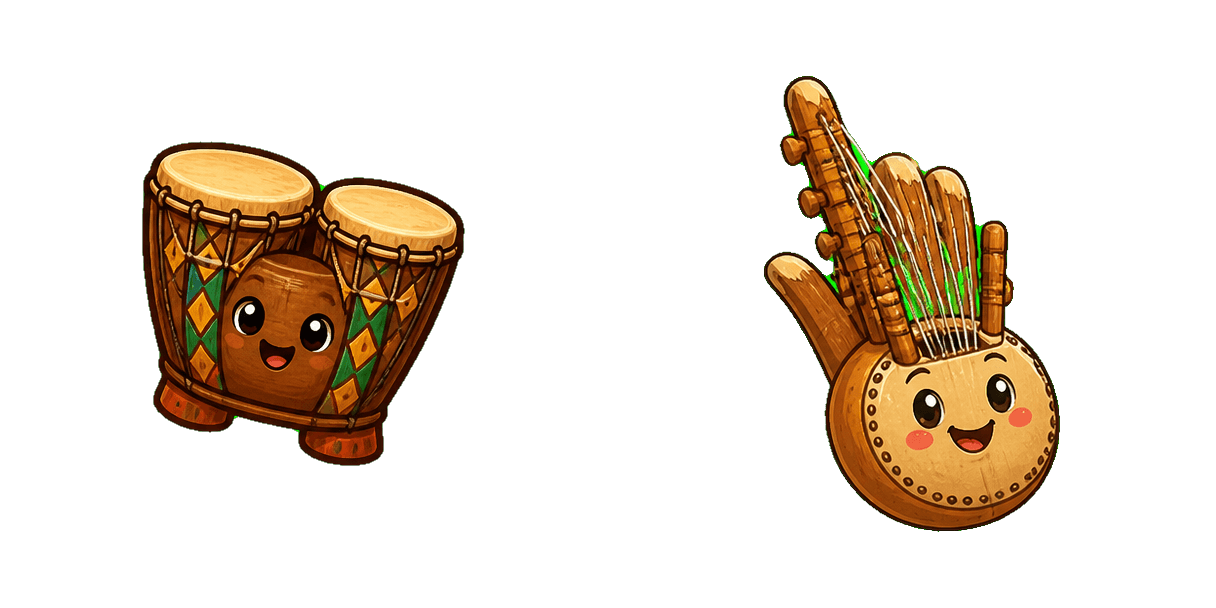 Africa Kora Harp Cursor-Paket