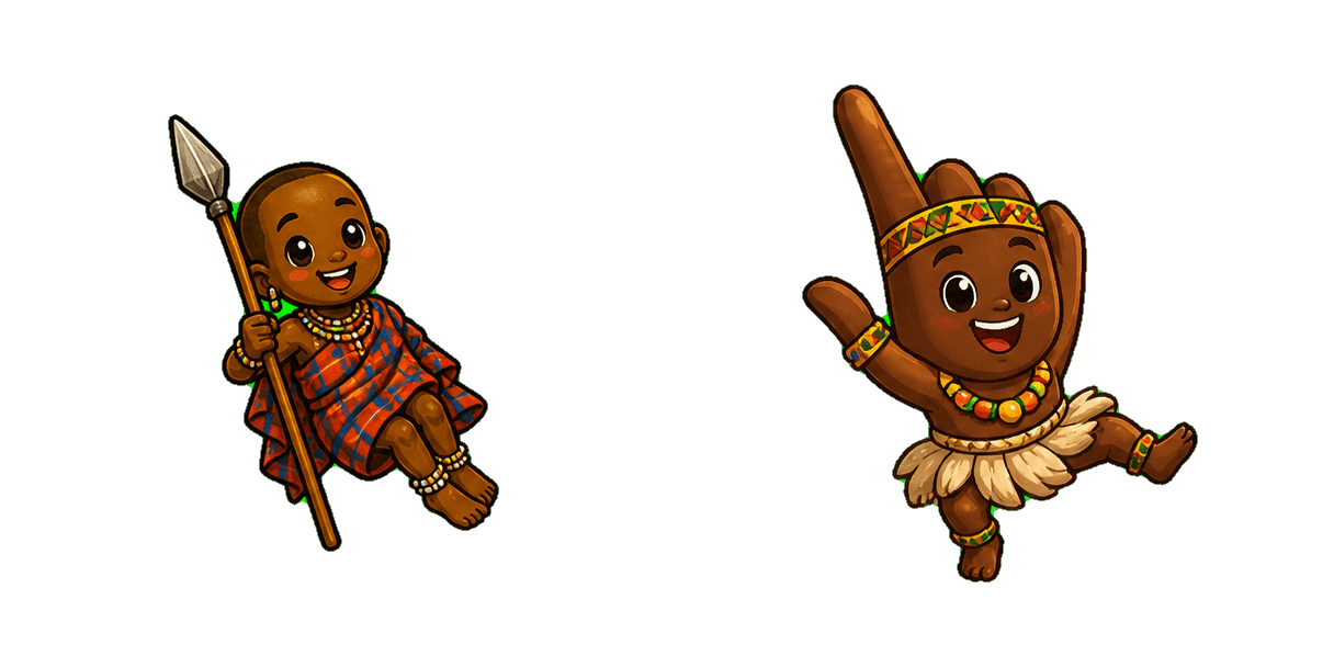 Africa Maasai Jumping Dance Cursor-Paket