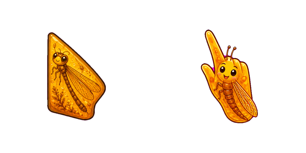 حزمة المؤشرات المخصصة Amber Damselfly