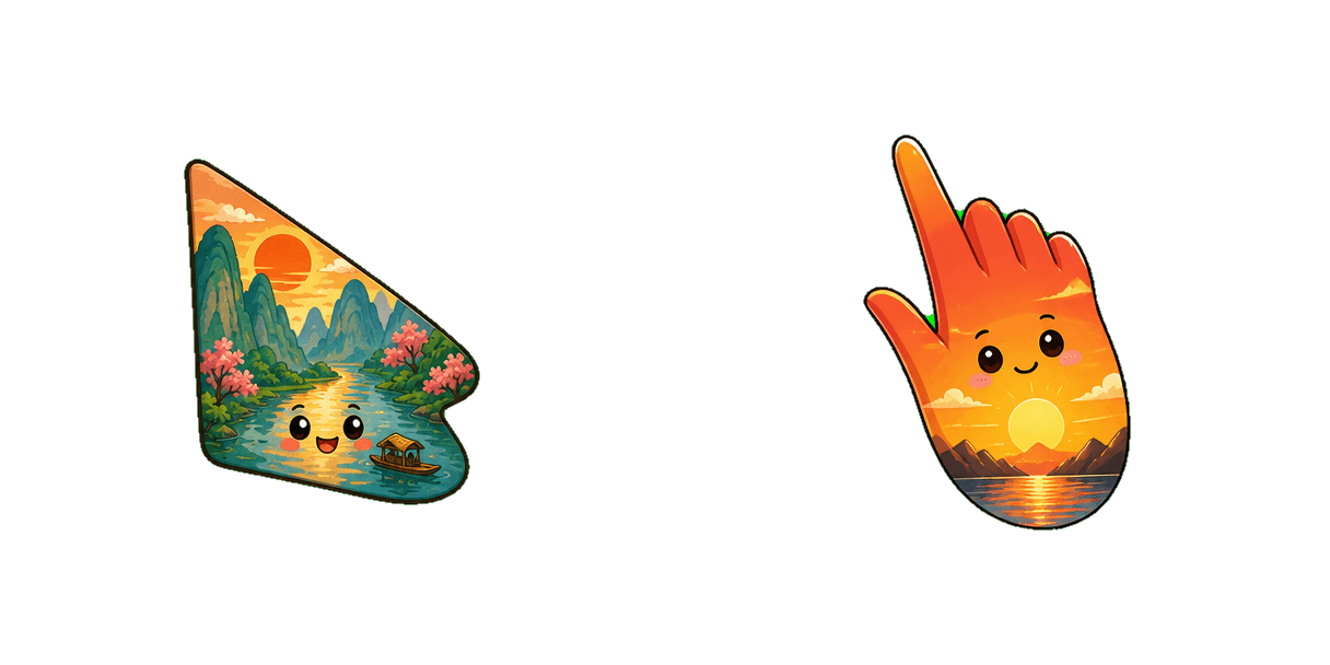 Mountain River Sunset cursor pack