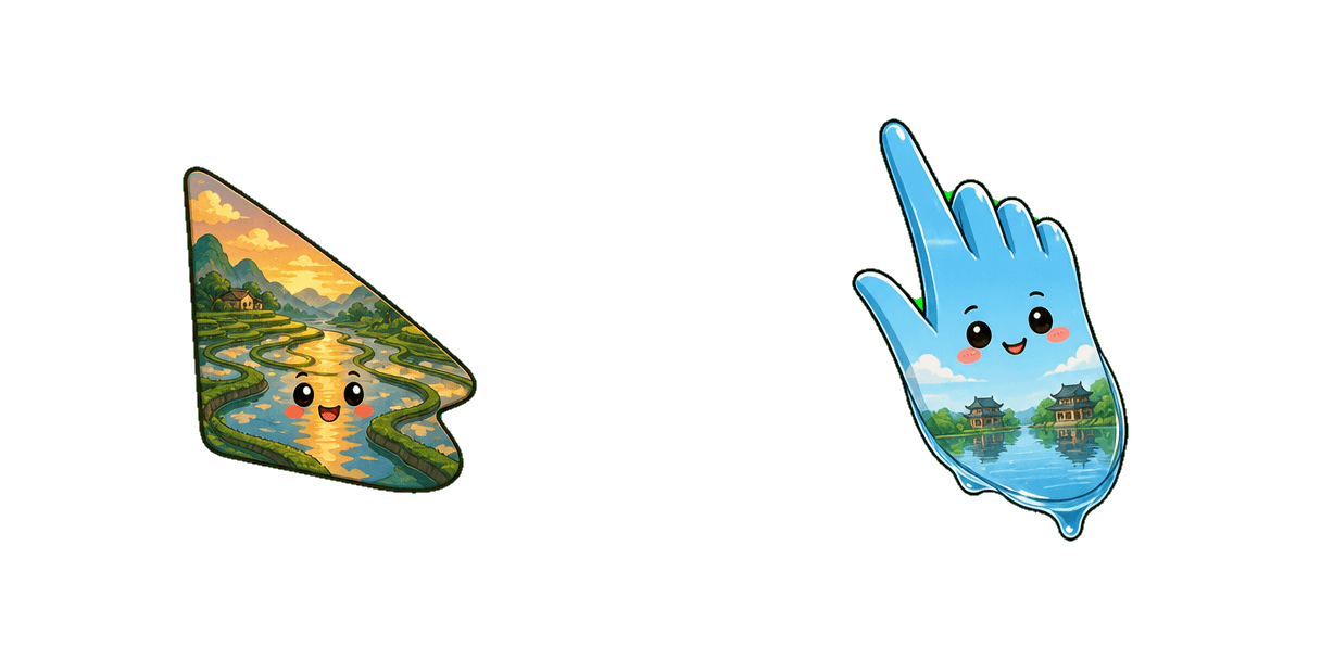 Rice Terrace Water Reflection cursor pack