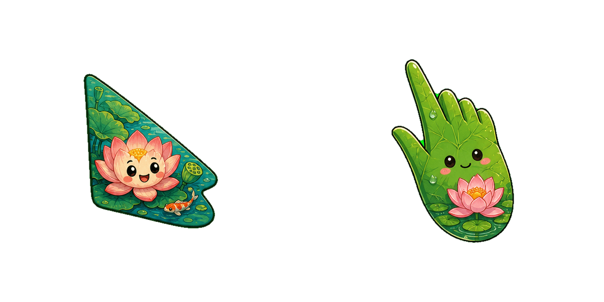 Tropical Lotus Pond cursor pack