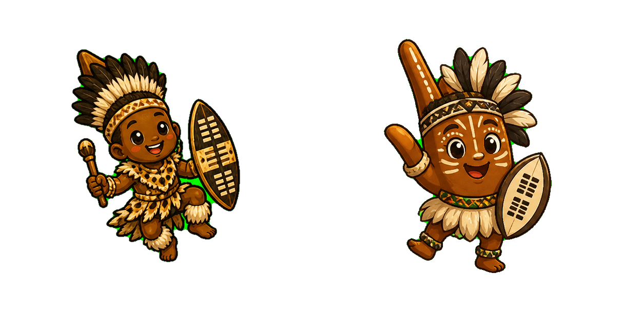 Pack de cursores Africa Zulu Warrior Dance