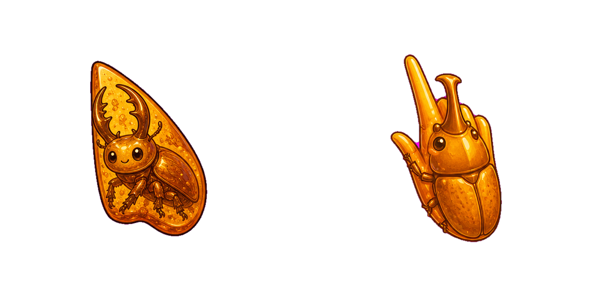 Amber Stag Beetle cursor pack