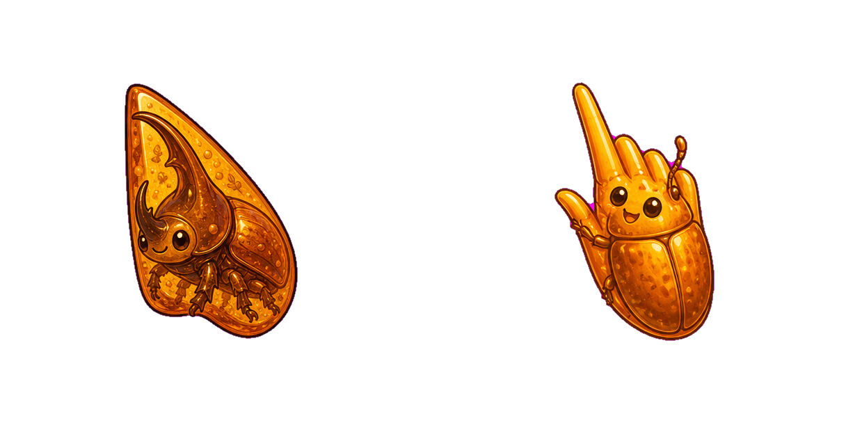 Amber Hercules Beetle cursor pack