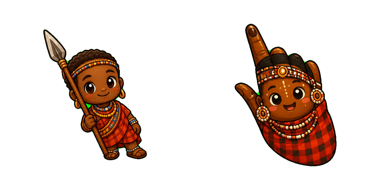 Pack de cursores Africa Maasai Warrior