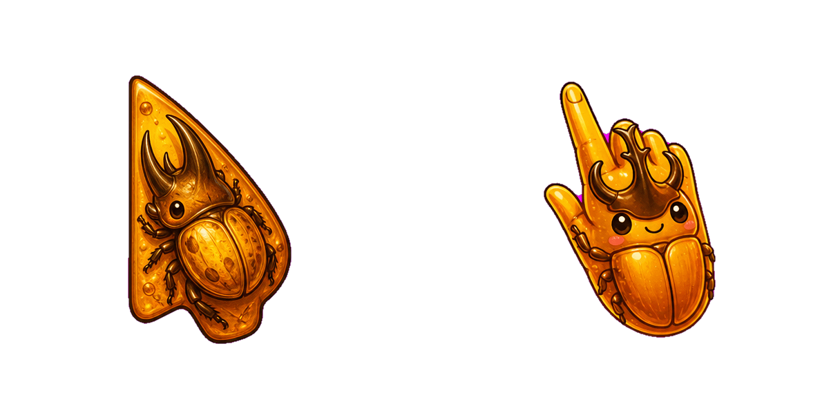 Amber Goliath Beetle cursor pack