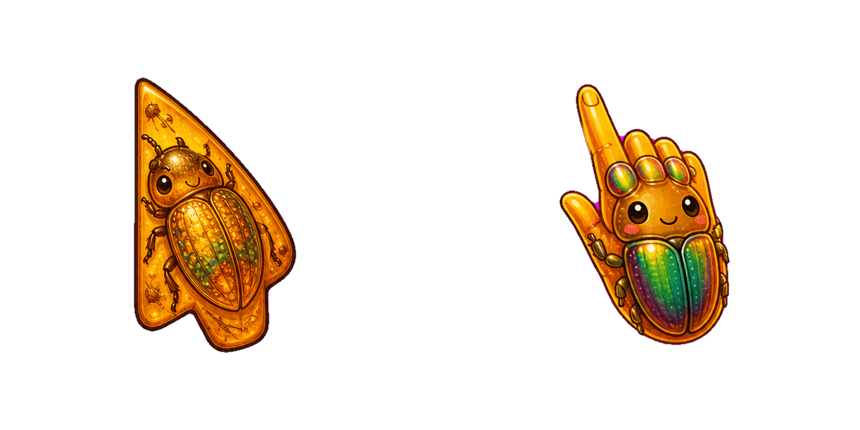 Amber Jewel Beetle cursor pack